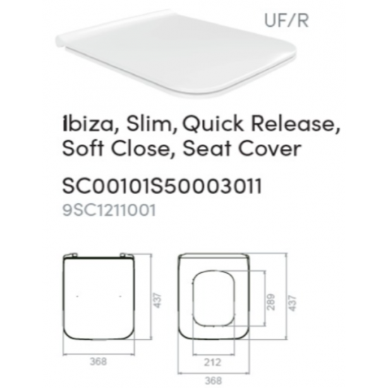 Κάλυμμα Λεκάνης Cerastyle IBIZA SLIM Soft Close SC00101S50003012 Λευκό Κάλυμμα Λεκάνης Cerastyle IBIZA SLIM Soft Close SC00101S50003012 Λευκό